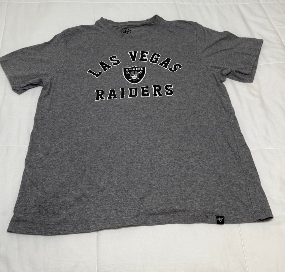 Las Vegas Raiders ’47 Brand Gray T-Shirt XL NFL